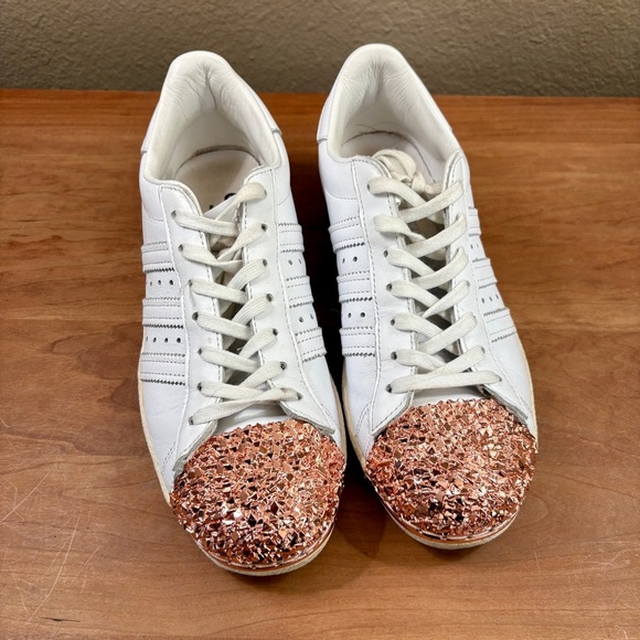 Adidas Superstar 80s 3D Metal Rose Gold Toe Trainer Sneakers, Womens size 7.5 - Picture 9 of 12
